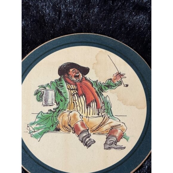 Vintage Golden Cross Coaster Set With Humorous Illustrations In Original Box - Picture 6 of 11